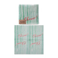 Teal and White Paper Cocktail Napkins