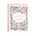 Thanksgiving Floral Wreath - Greeting Card