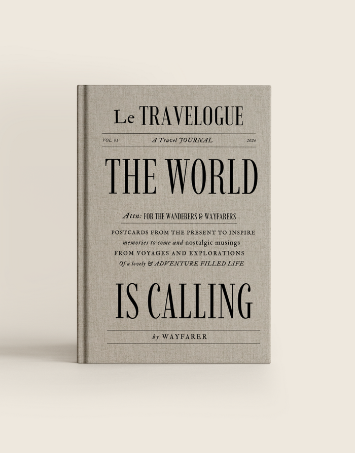 The World Is Calling: A Travel Journal | Linen Notebook