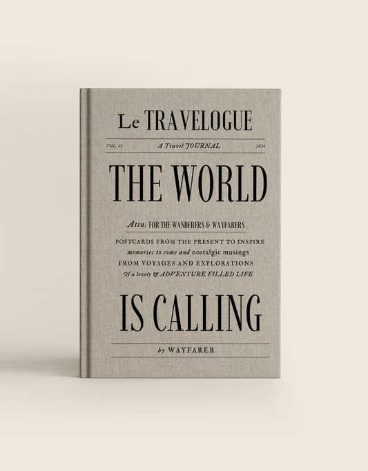 The World Is Calling: A Travel Journal | Linen Notebook