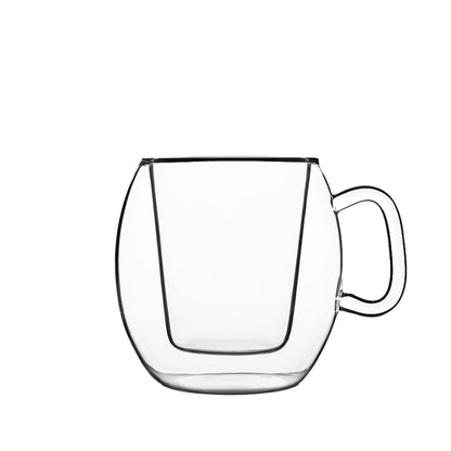 Coffee Double Wall Glasses | 10.25oz | Thermic | Set of 2 - Luigi Bormioli USA
