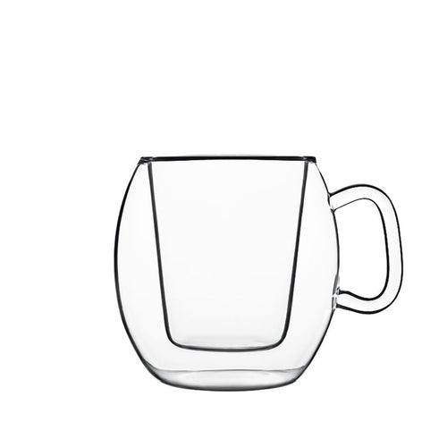Coffee Double Wall Glasses | 10.25oz | Thermic | Set of 2 - Luigi Bormioli USA