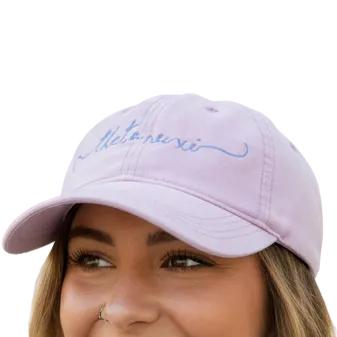Theta Nu Xi Lavender Script Hat