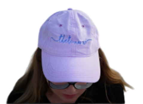 Theta Nu Xi Lavender Script Hat