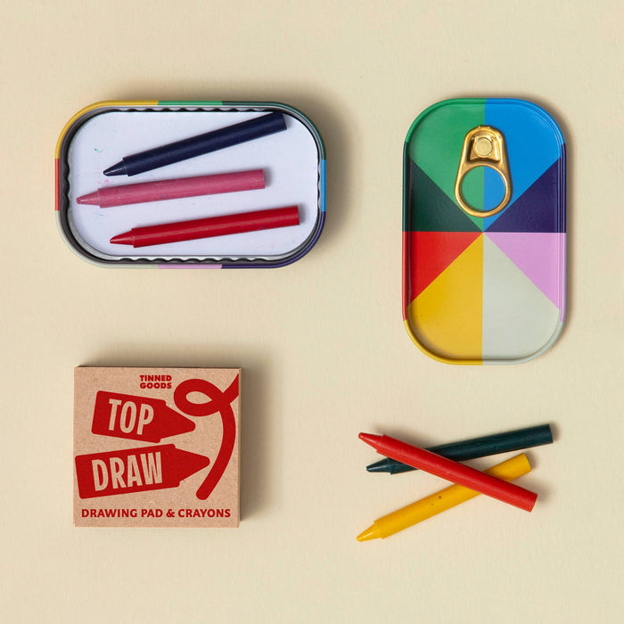 Tinned Goods - Drawing Pad & Crayons