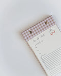 To-Do List Notepad in Oatmeal Gingham