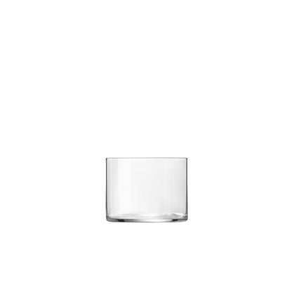 A clear aperitivo glass with a minimalistic design, suitable for aperitivo or other beverages on a white background