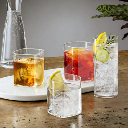 Top Class Square Beverage Highball Glasses