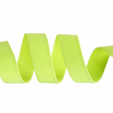 Tula Pink EverGlow Webbing  Moonbeam/Neon 1in