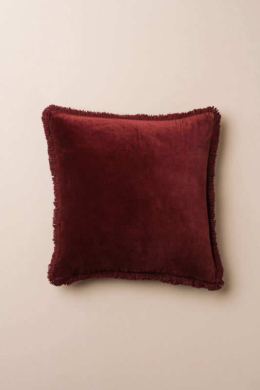 Velvet Square Pillow | Burgundy