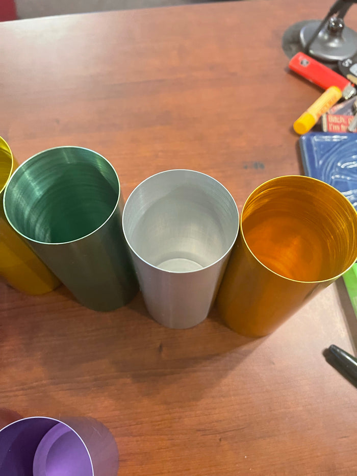 Vintage 12 Perma Hues Anodized Spun Aluminum Tumblers Cup