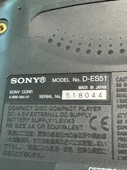 Vintage CD Player Sony Sport Diskman Esp2 in Yellow With Original Case
