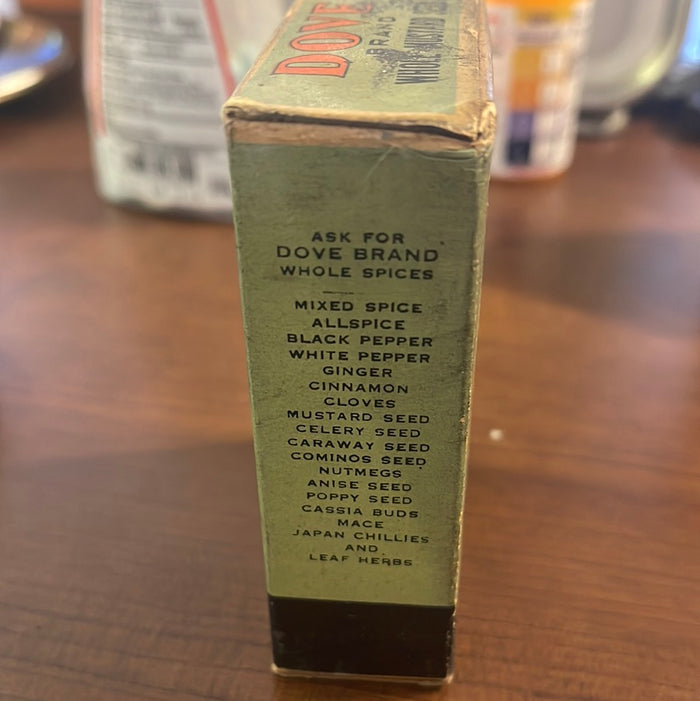 Vintage Franks Dove Brand Whole Mustard Seed Frank Tea and Spice Co Box
