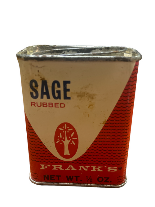 Vintage Franks  Sage Spice Tin Cincinatti Ohio
