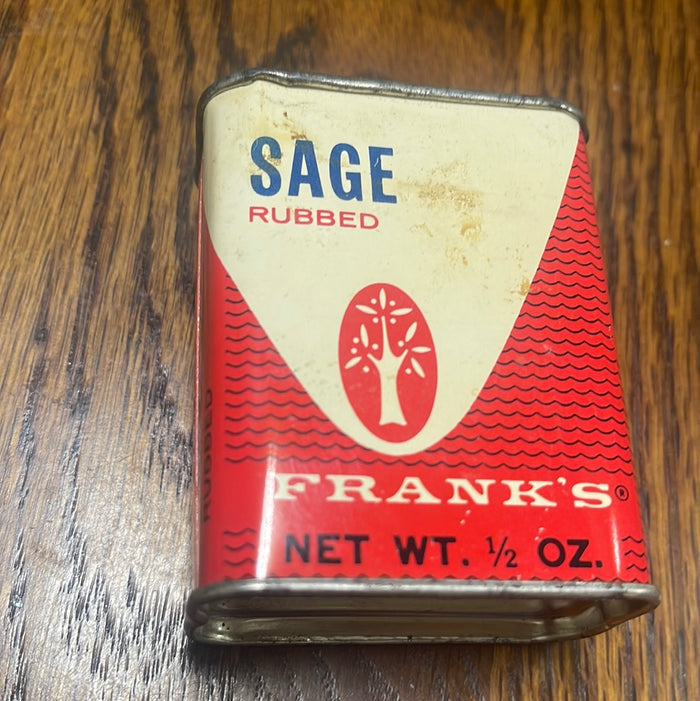Vintage Franks  Sage Spice Tin Cincinatti Ohio