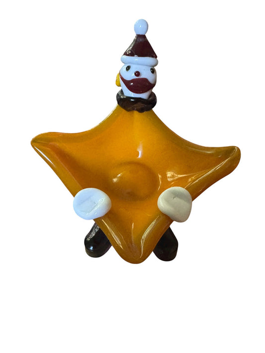 Vintage Murano Glass Clown Ashtray Hand Blown Italy