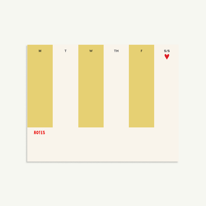 Weekly Notepad