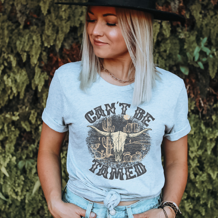 Western Can't Be Tamed Skull T-Shirt