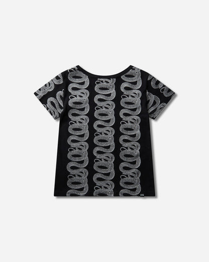 Hysteric Glamour Wmns Banana Girl Baby T-Shirt Black T-Shirts Shortsleeve 01263CT03 99