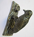 Wood Pecker Door Knocker Antique Brass
