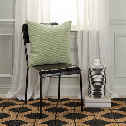 ZIMMERMANN GREEN SOLID MODERN INDUSTRIAL  THROW PILLOW